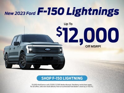 Up to $12,000 Off MSRP on 2023 F-150 Lightnings